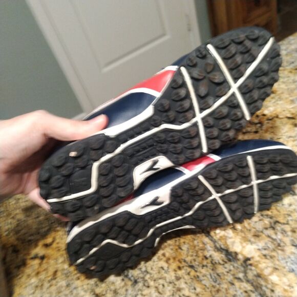 Diadora Capitano ID Indoor Soccer Shoes Navy Blue/Red Women’s Size 9 PO0508 - Picture 8 of 12